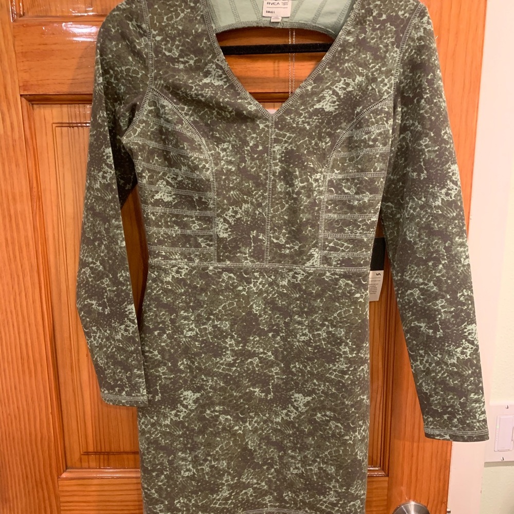 RVCA bodycon dress with open back